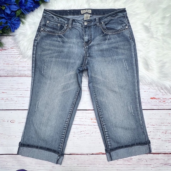 👖|•EARL JEAN•| Pretty Cropped/Capri Jeans Size 12👖 - Picture 2 of 8